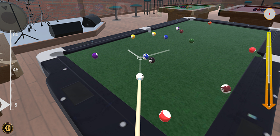 CueMaster rival profile screen displaying AI opponent personality, signature playing style, and difficulty rating in the offline 8 ball pool game
