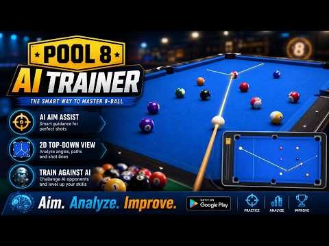 Pool 8 AI Trainer – Free Pool Training App Aim Assist & 2D View — mobile game thumbnail