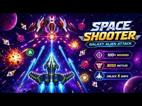 Space Shooter: Galaxy Alien Attack, Classic space shooter, 100 missions — mobile game thumbnail