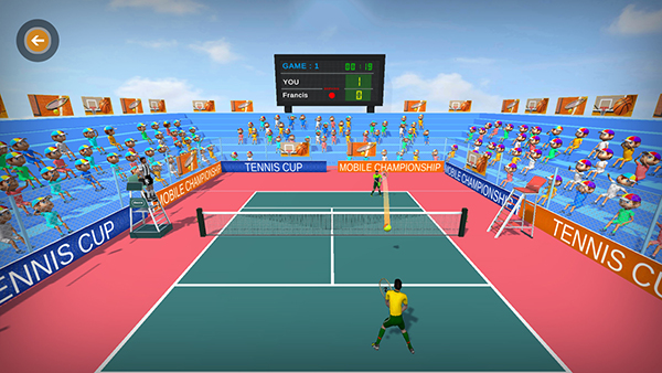 Tennis Cup Mobile Championship gameplay - serving