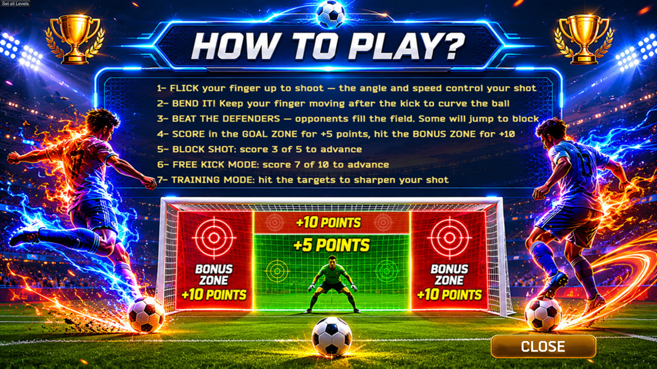 Curve Strike 3D: Block Shot Mode