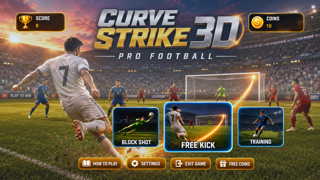 Curve Strike 3D: Free Kick Mode