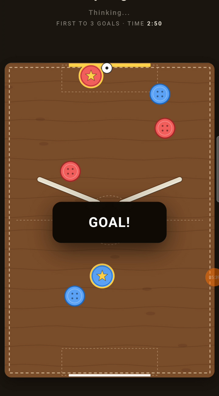 Celebración de gol después de marcar en el juego de fútbol callejero Android