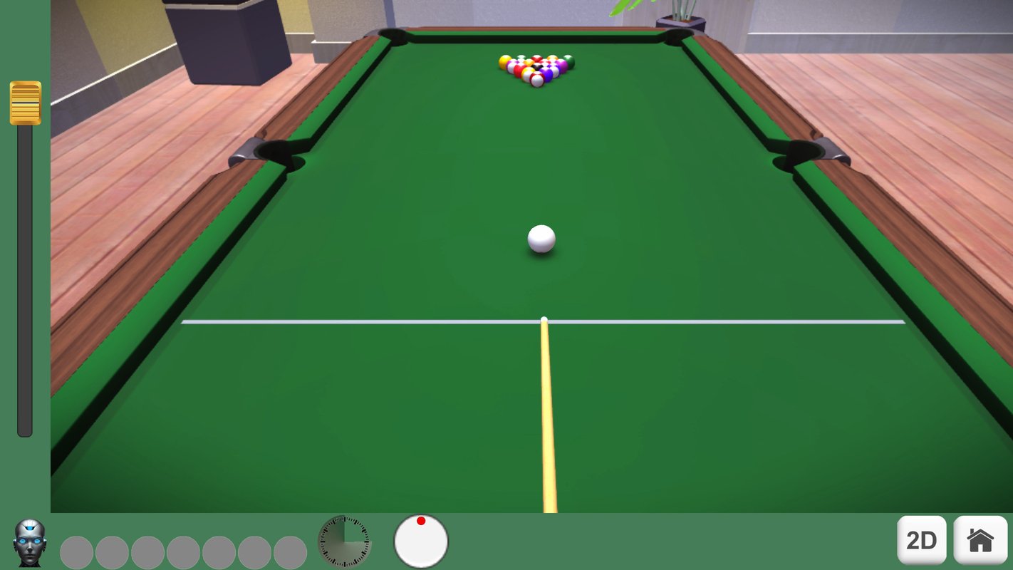 Realistic 3D pool table view in Pool 8 AI Trainer